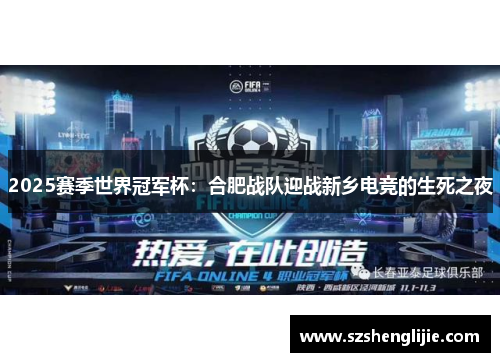 2025赛季世界冠军杯：合肥战队迎战新乡电竞的生死之夜